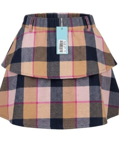 OVERKIDS i'm easy check peplum skirt in multi color