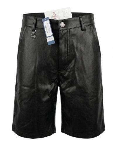OVERKIDS i'm easy black leather shorts