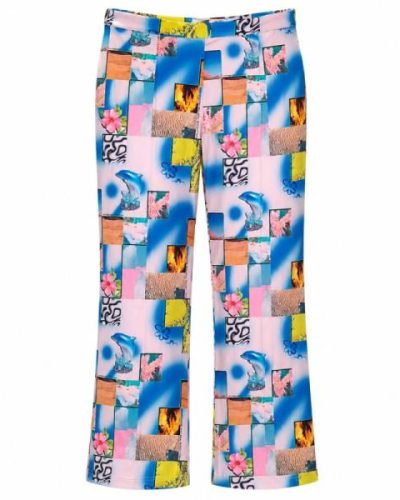 COLLUSION Plus photographic print satin trousers co-ord