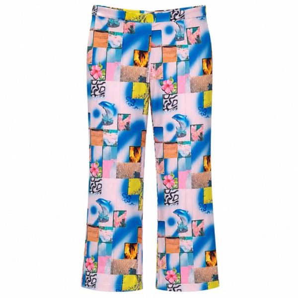COLLUSION Plus photographic print satin trousers co-ord