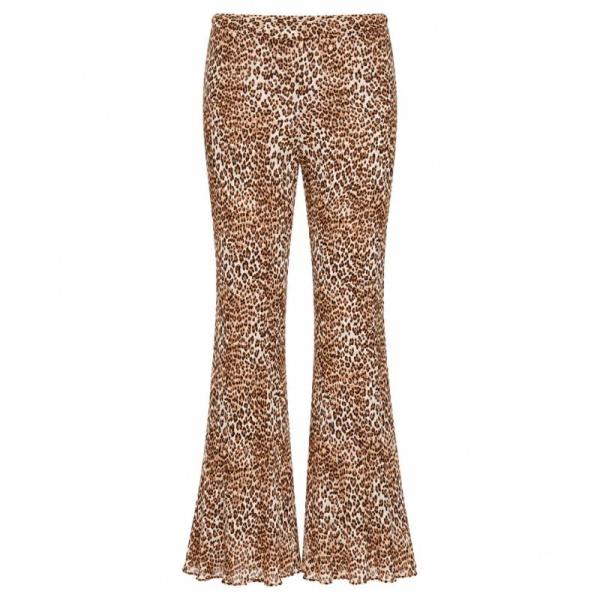 Daisy Street relaxed wide leg trousers in leopard plisse co-ord