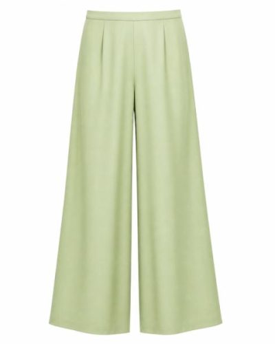 Extro & Vert high waisted flare trousers in lime green