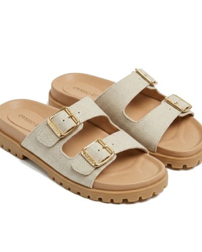 ZARA double buckle slides