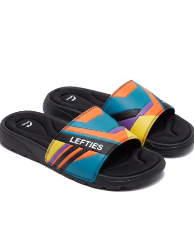 Lefties multicolored sports slides