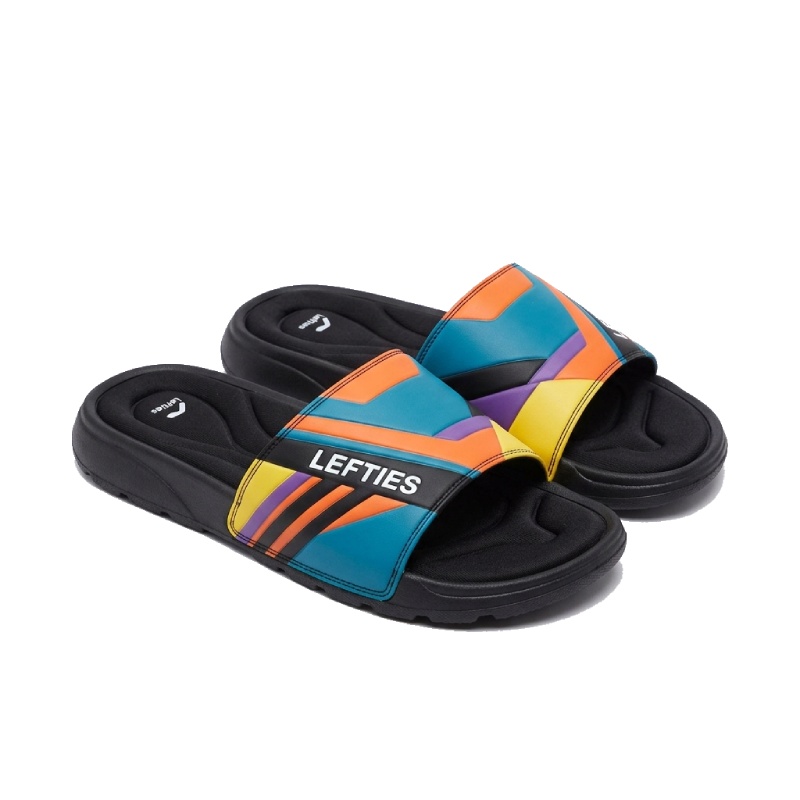 Lefties multicolored sports slides