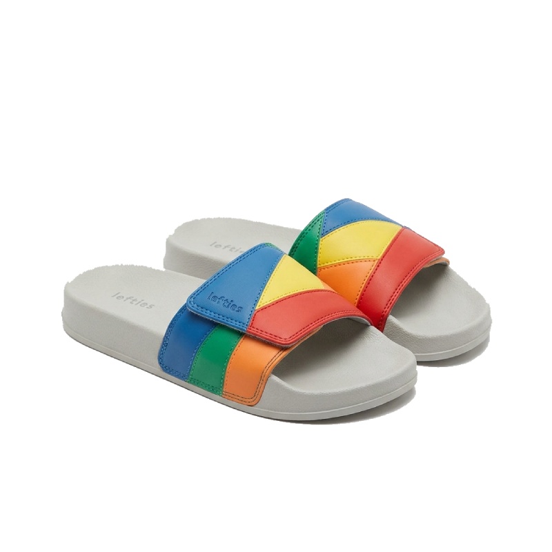 Lefties multicolored sports slides