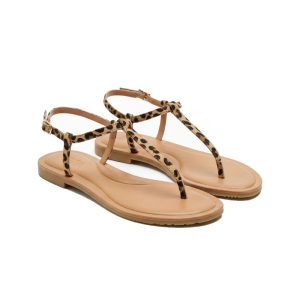 ZARA leopard thong sandals