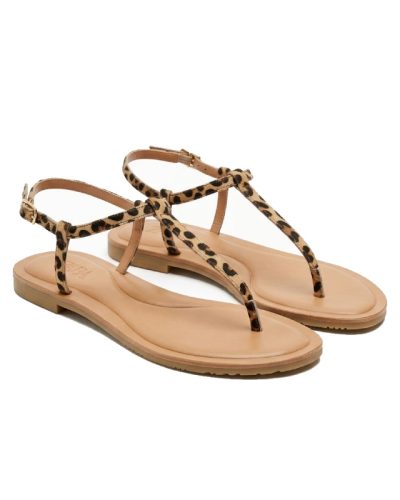 ZARA leopard thong sandals
