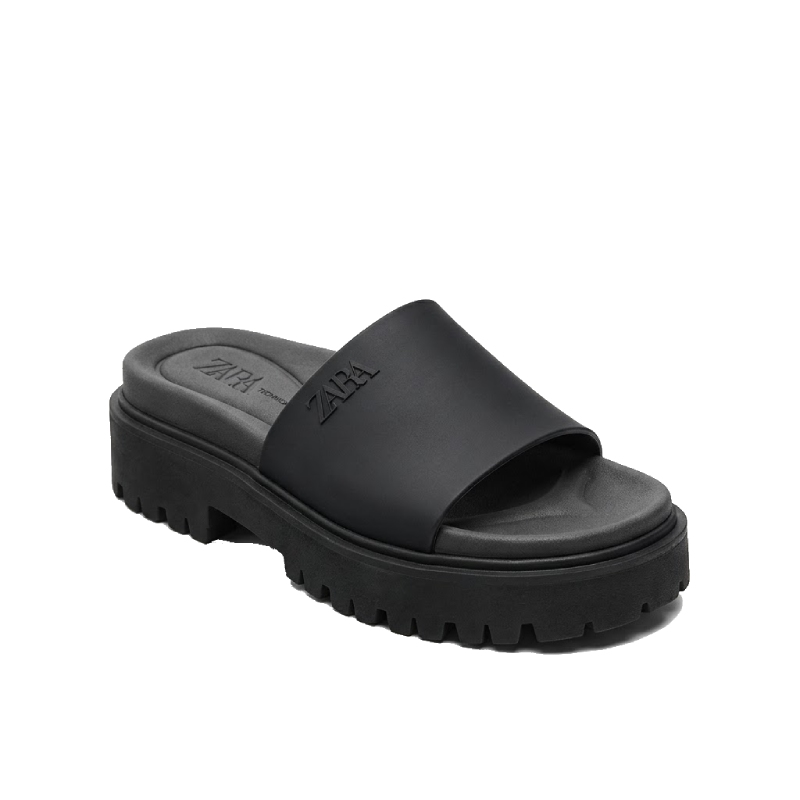 ZARA flatform rubberish slides