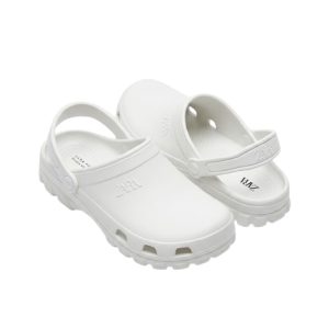 ZARA white crocs work clogs